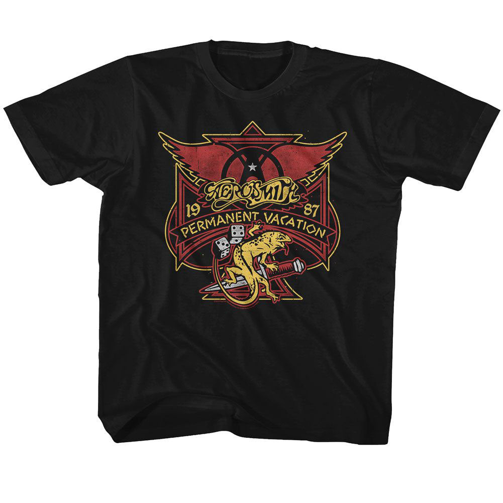 Aerosmith Perm Vacay Lizard Youth T-shirt Front