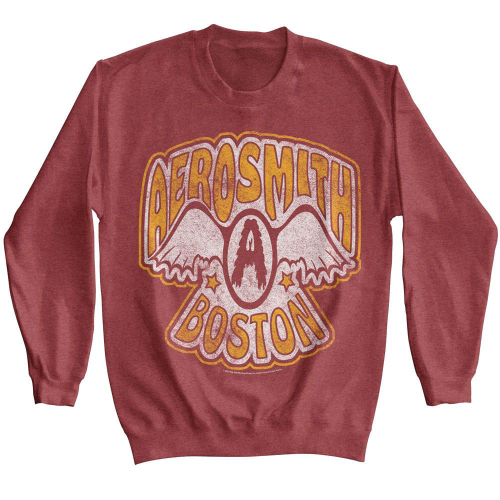 Aerosmith Vtg Logo Boston Sweatshirt Front