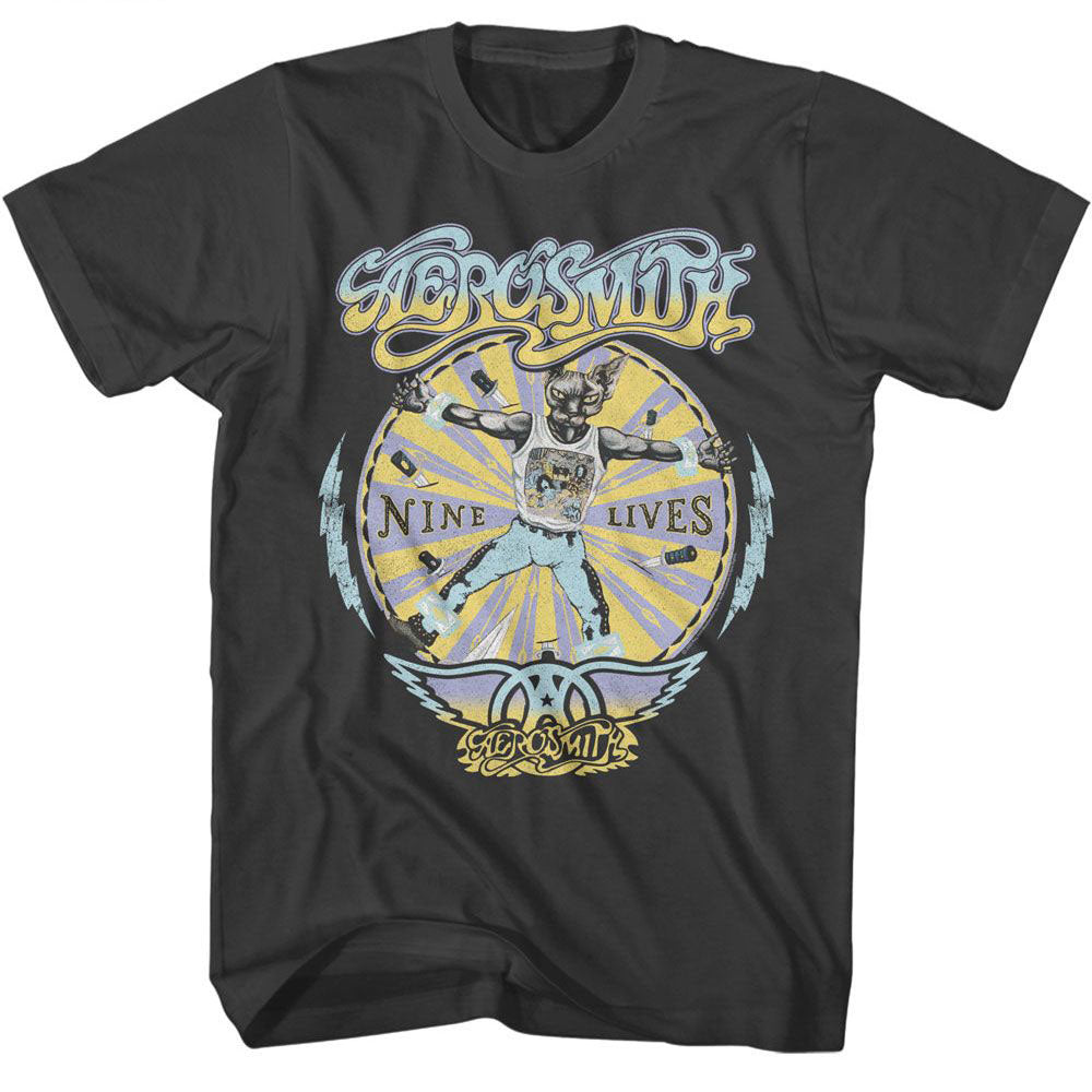 Aerosmith Nine Lives Recolor T-shirt Front