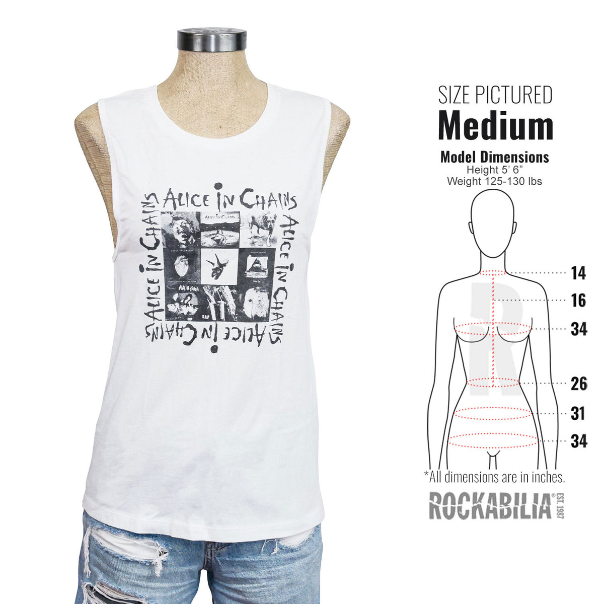 Alice In Chains Multi Album Art Womens Tank Alt 3