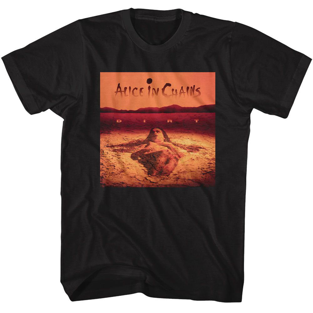 Rock Off - T-shirt Ufficiale Alice In Chains Dirt Album - Maglietta Unisex Sabbia Con Stampa Fronte/retro