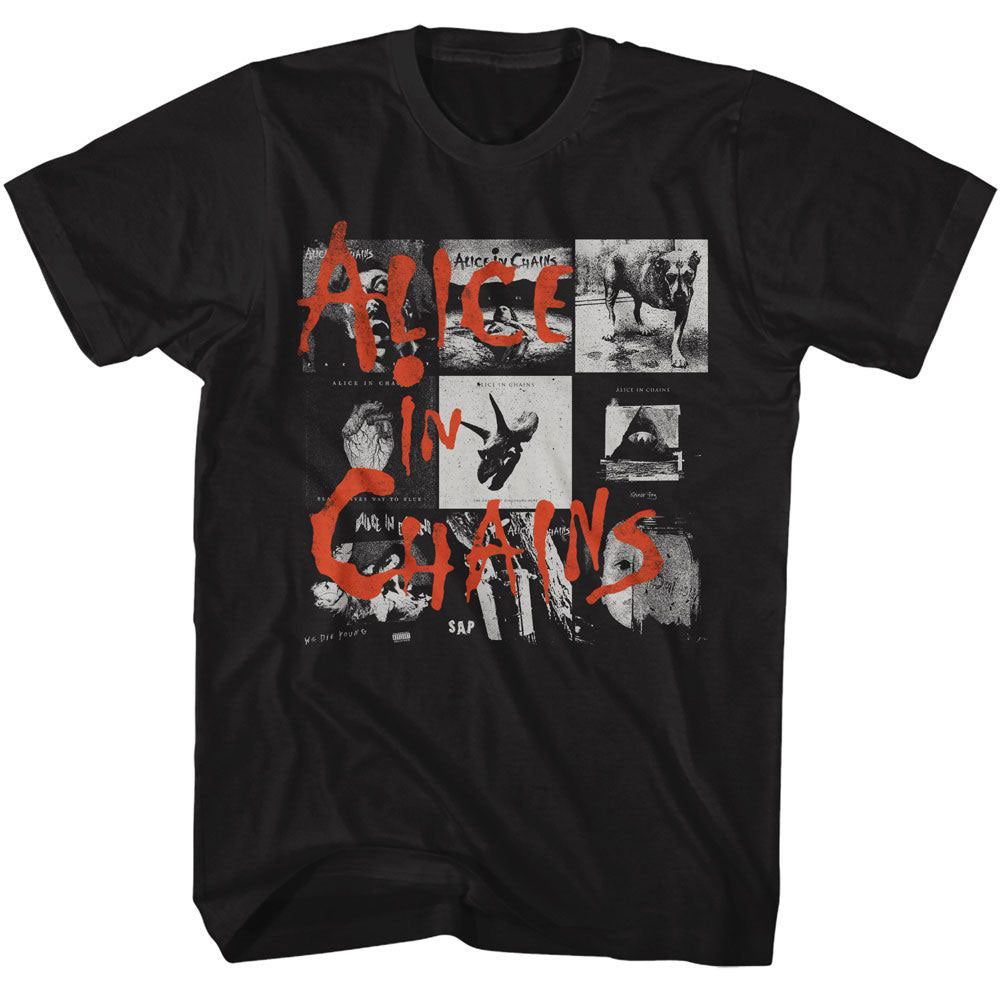 Alice In Chains Multiple Album Covers T-shirt Front
