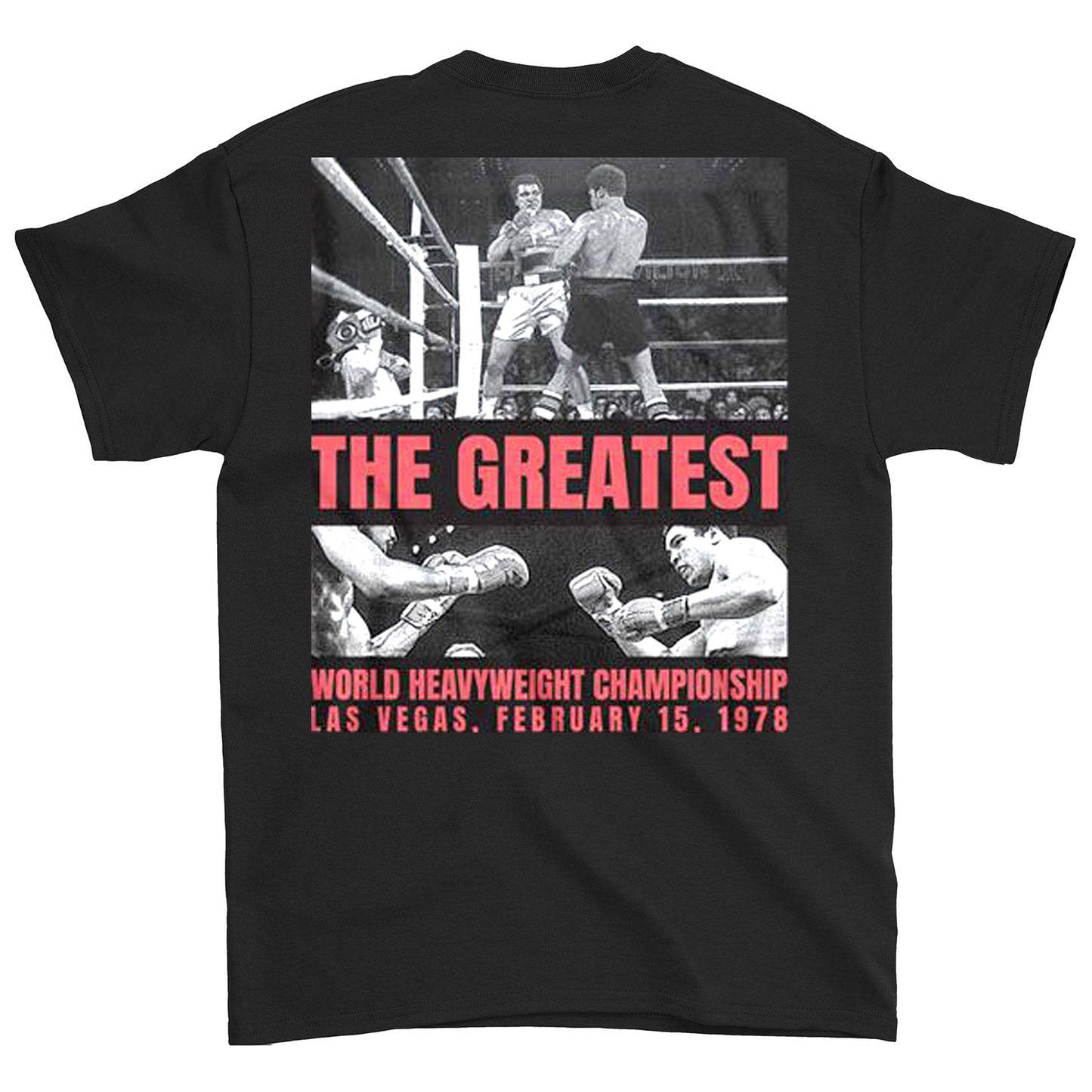 Muhammad Ali Boxing Match Of Century T-shirt Back