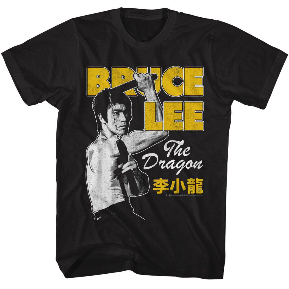 Bruce Lee Nunchuck Pose T-shirt Front