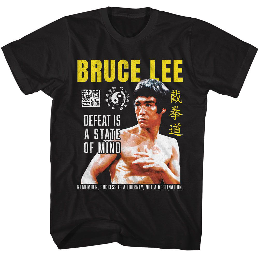 Bruce Lee Bruce Lee Defeat Is A State Of Mind T-shirt