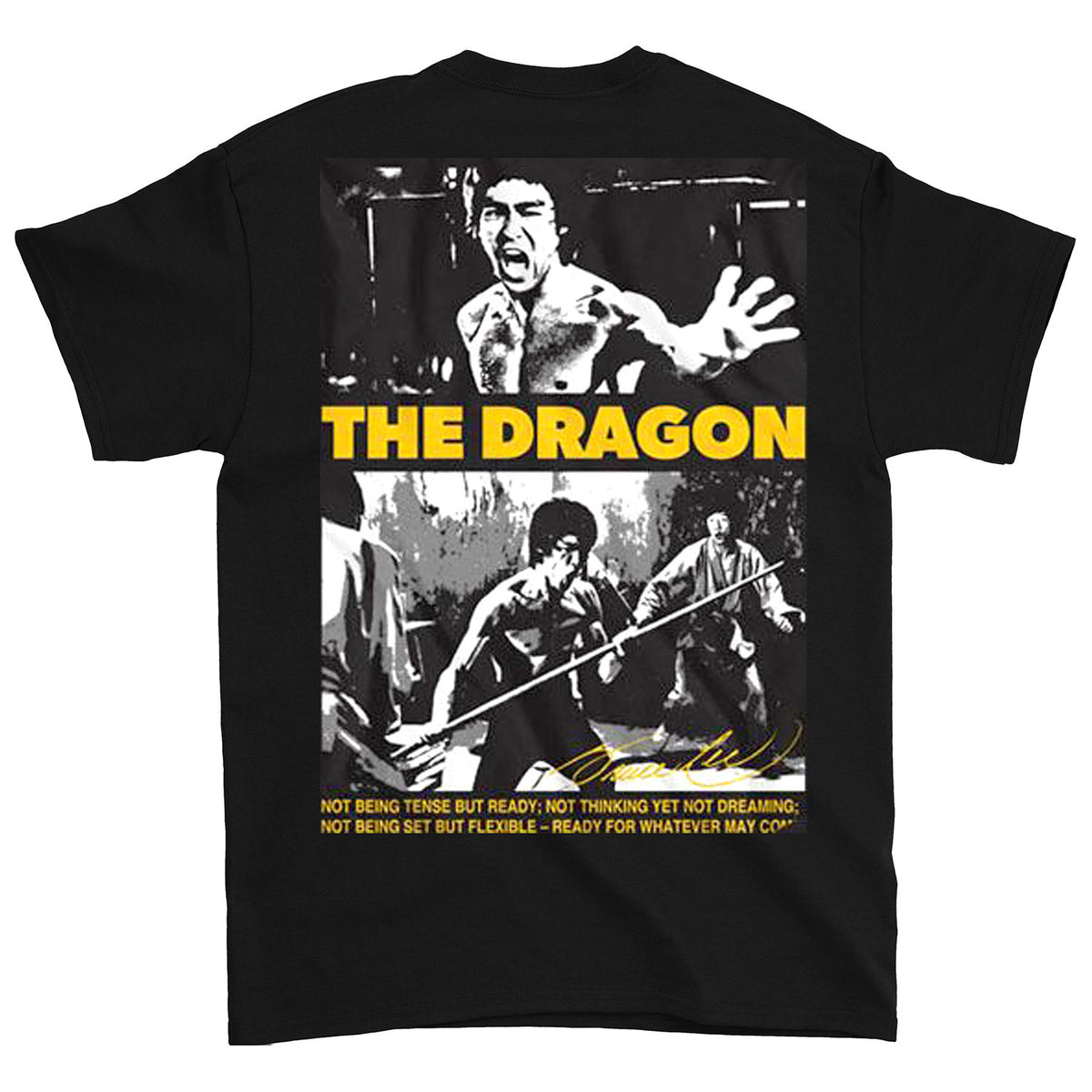 Bruce Lee Be Ready Front And Back T-shirt Back