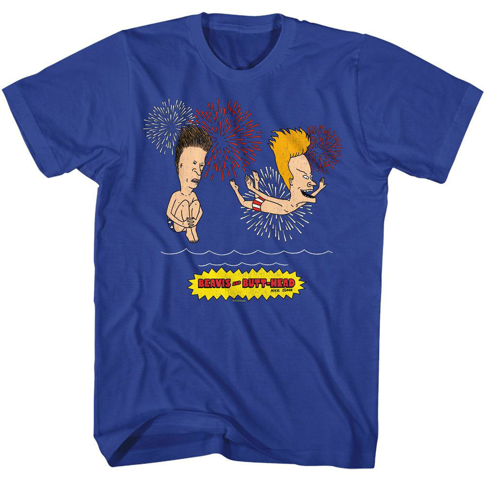Beavis And Butthead Firework Swim T-shirt Front
