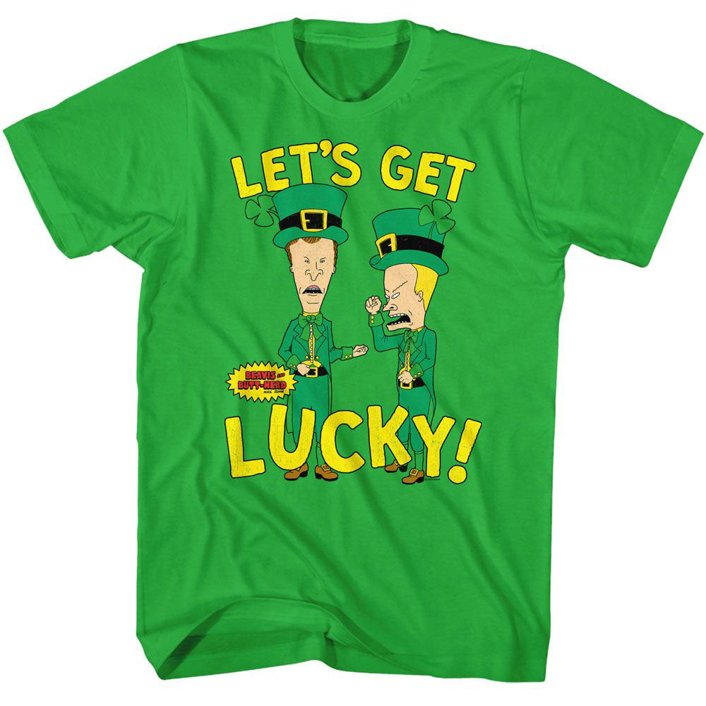 Beavis And Butthead Lets Get Lucky T-shirt Front