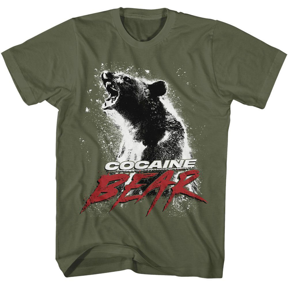 Cocaine Bear Movie Poster Light T-shirt Front