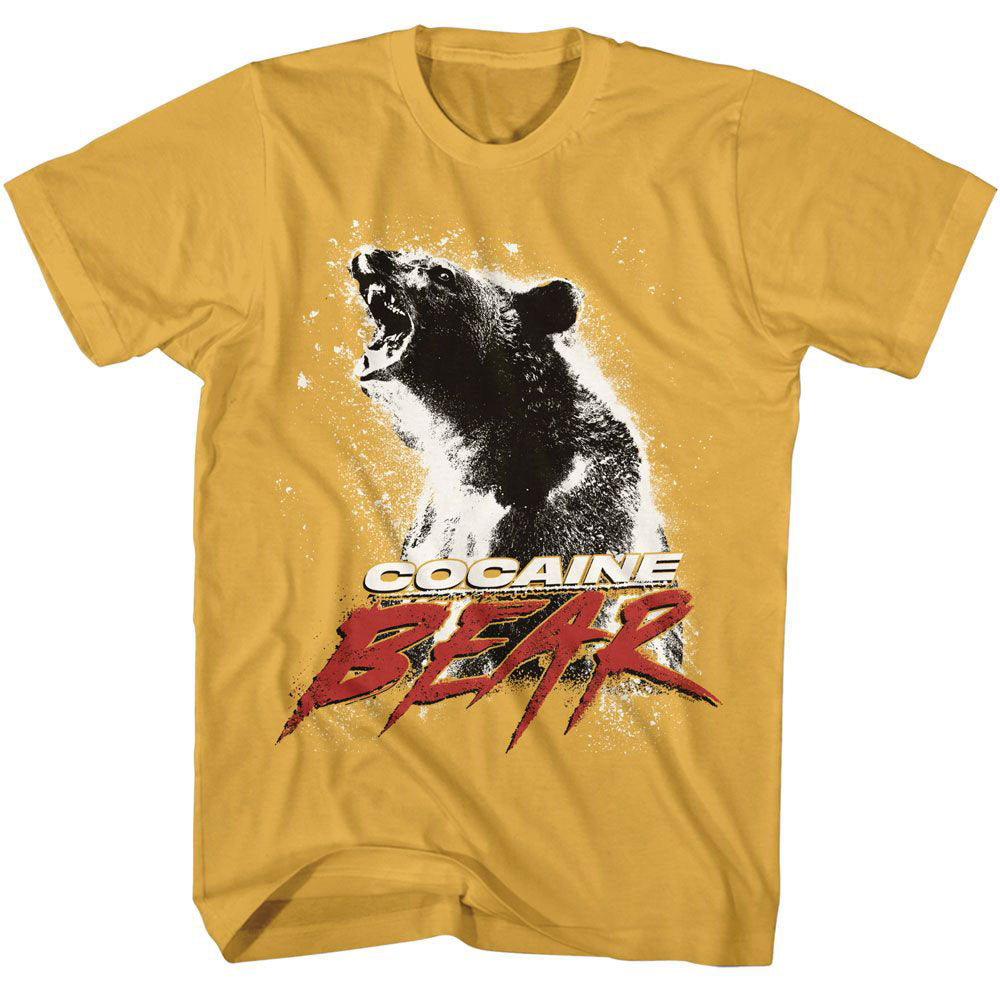 Cocaine Bear Movie Poster Light T-shirt Front