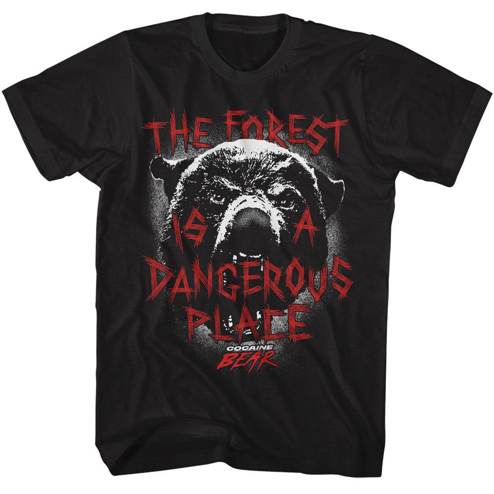 Cocaine Bear Dangerous Place T-shirt Front