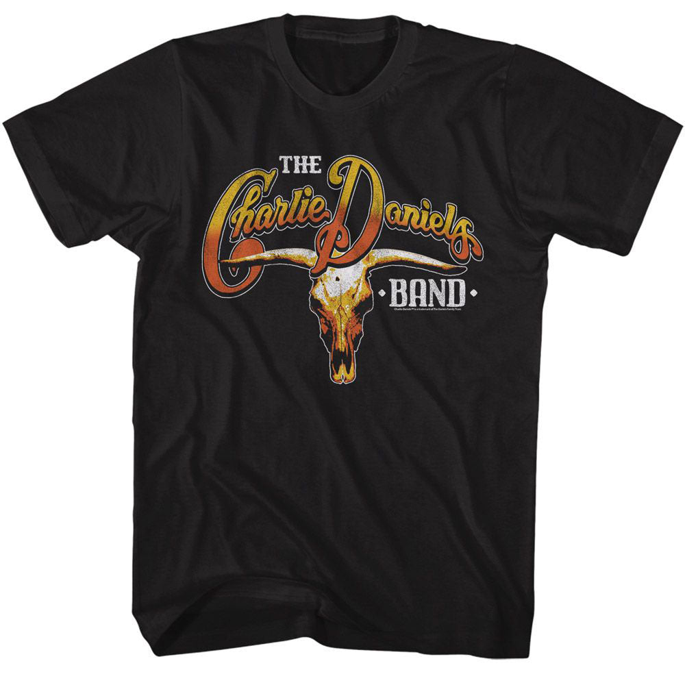 Charlie Daniels Band Cdb Cow Skull And Logo T-shirt Front