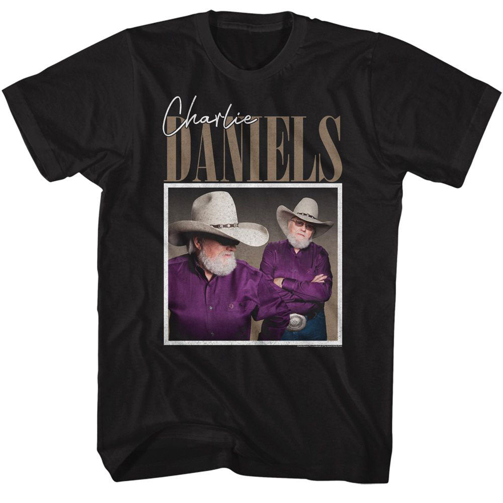 Charlie Daniels Band Cdb Two Photos Of Charlie T-shirt Front