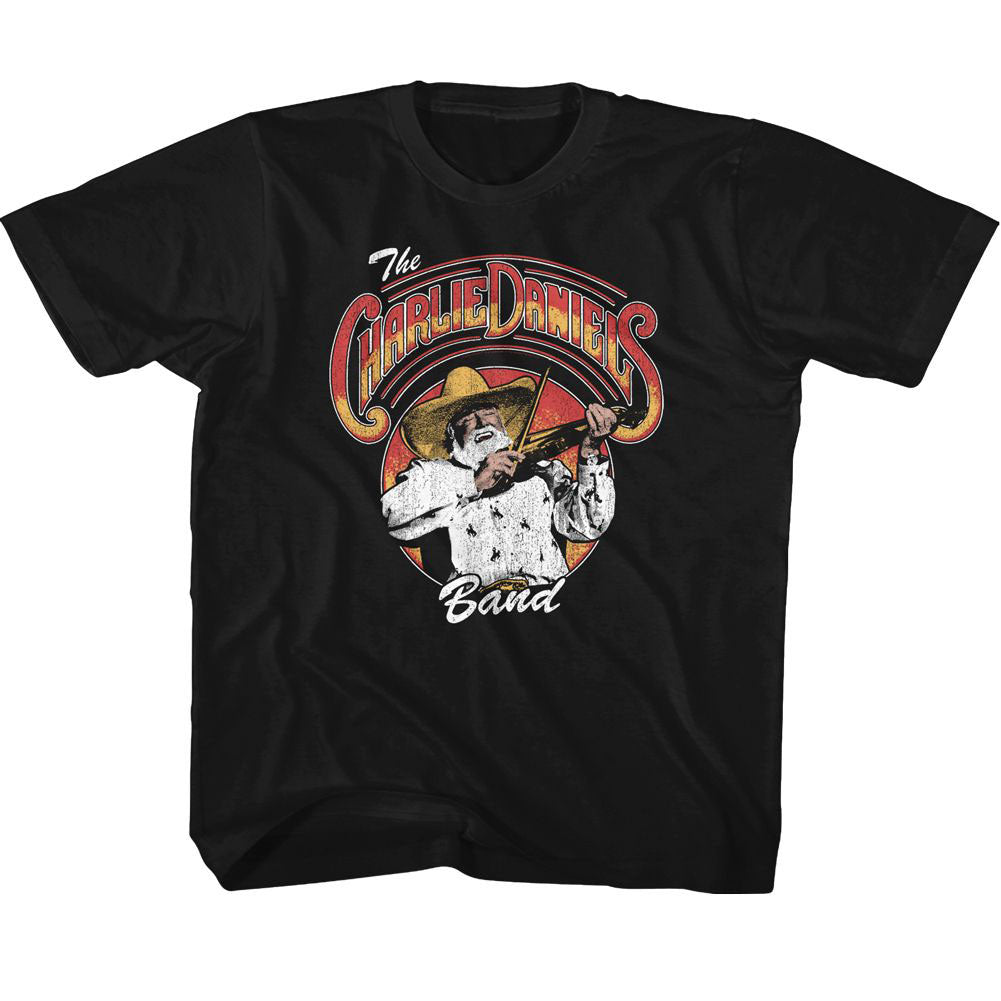 Charlie Daniels Band Cdb Logo And Fiddlin Kids Childrens T-shirt Front