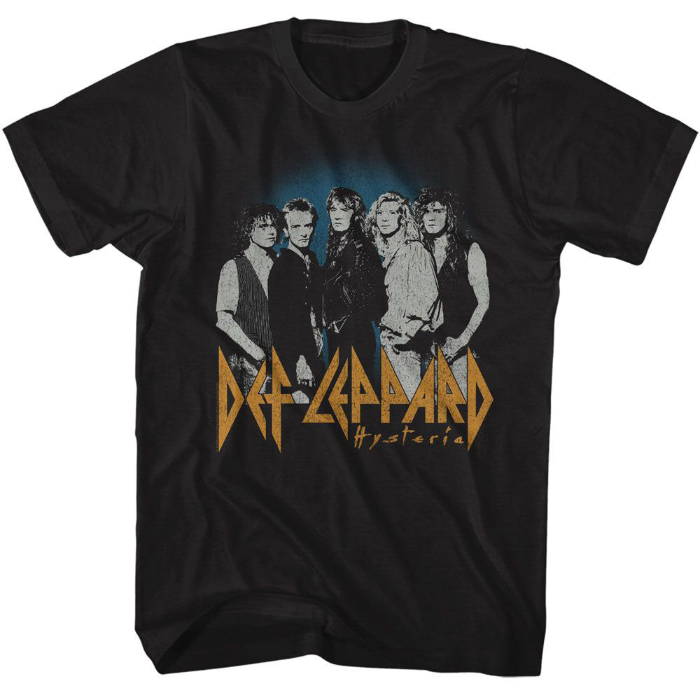 Def Leppard Blue Fade Background T-shirt Front