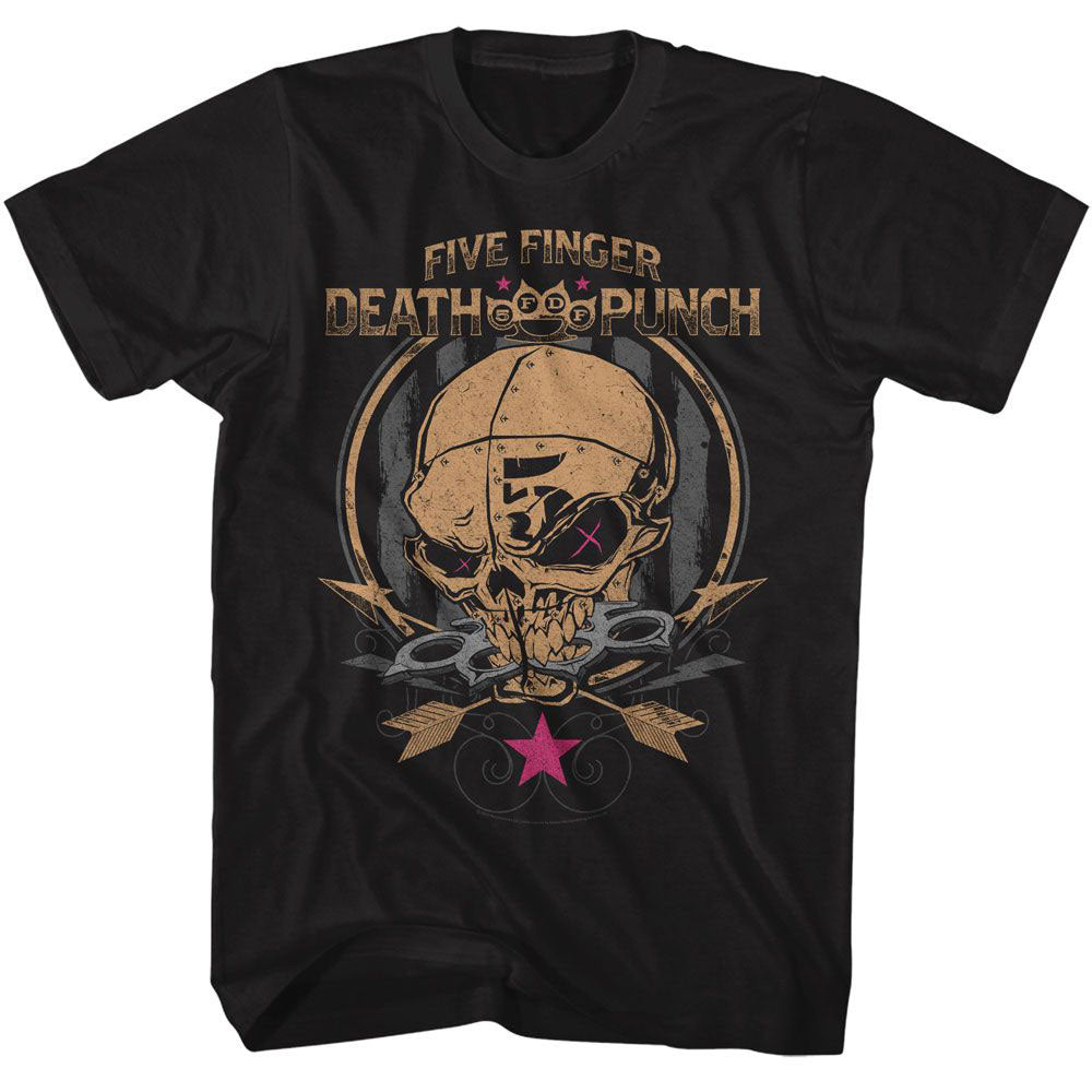 Five Finger Death Punch Skull And Arrows T-shirt Front
