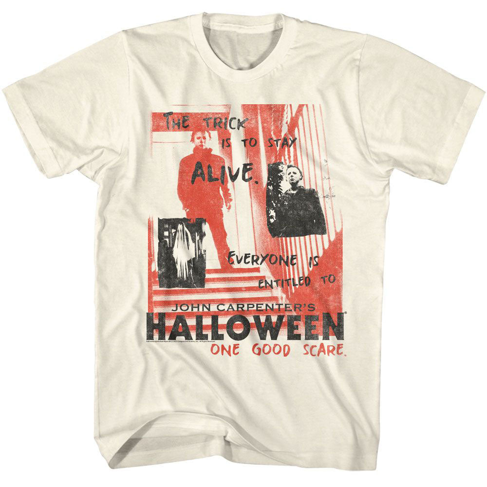 Halloween One Good Scare Handwritten T-shirt Front