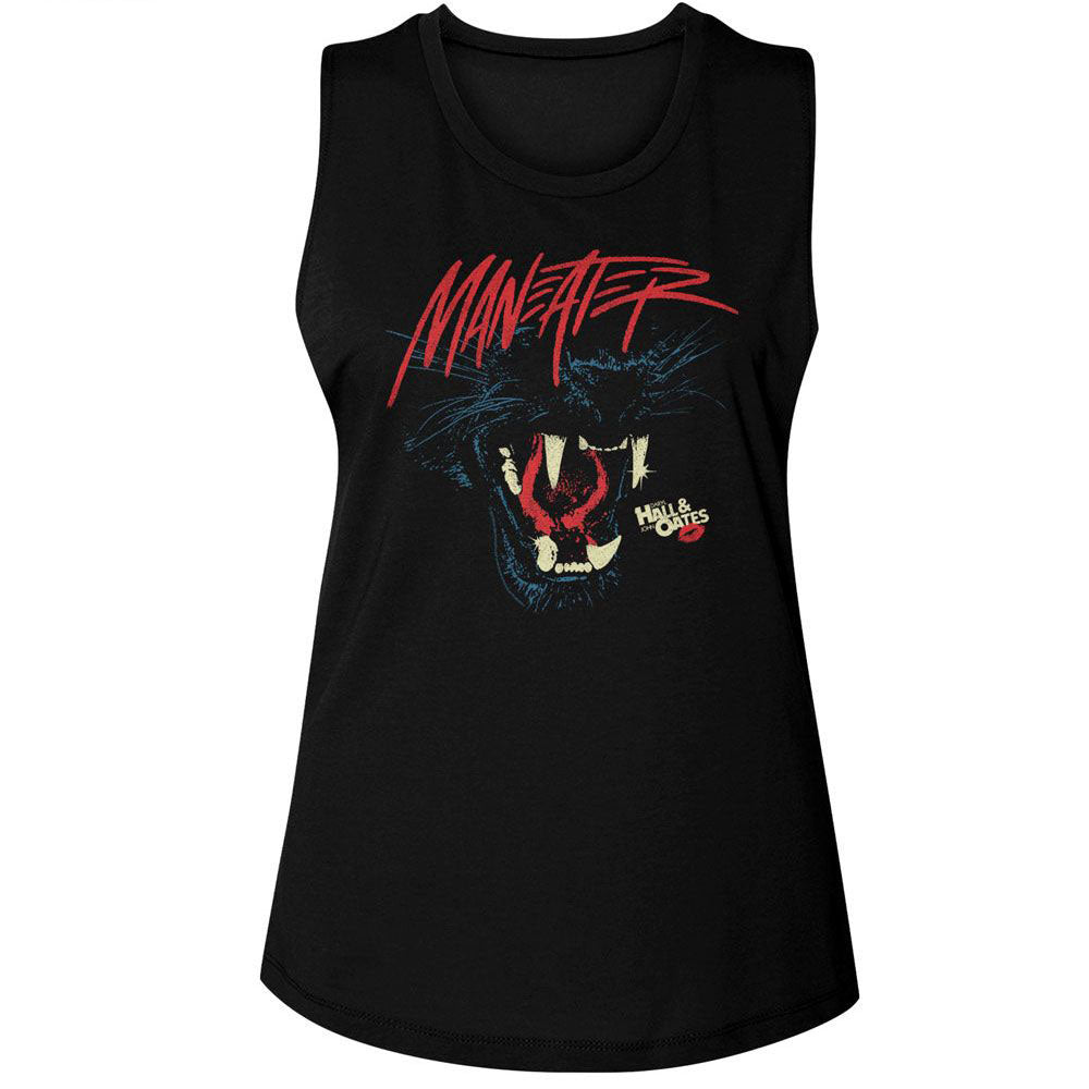 Hall And Oates Maneater Panther Womens Tank Front