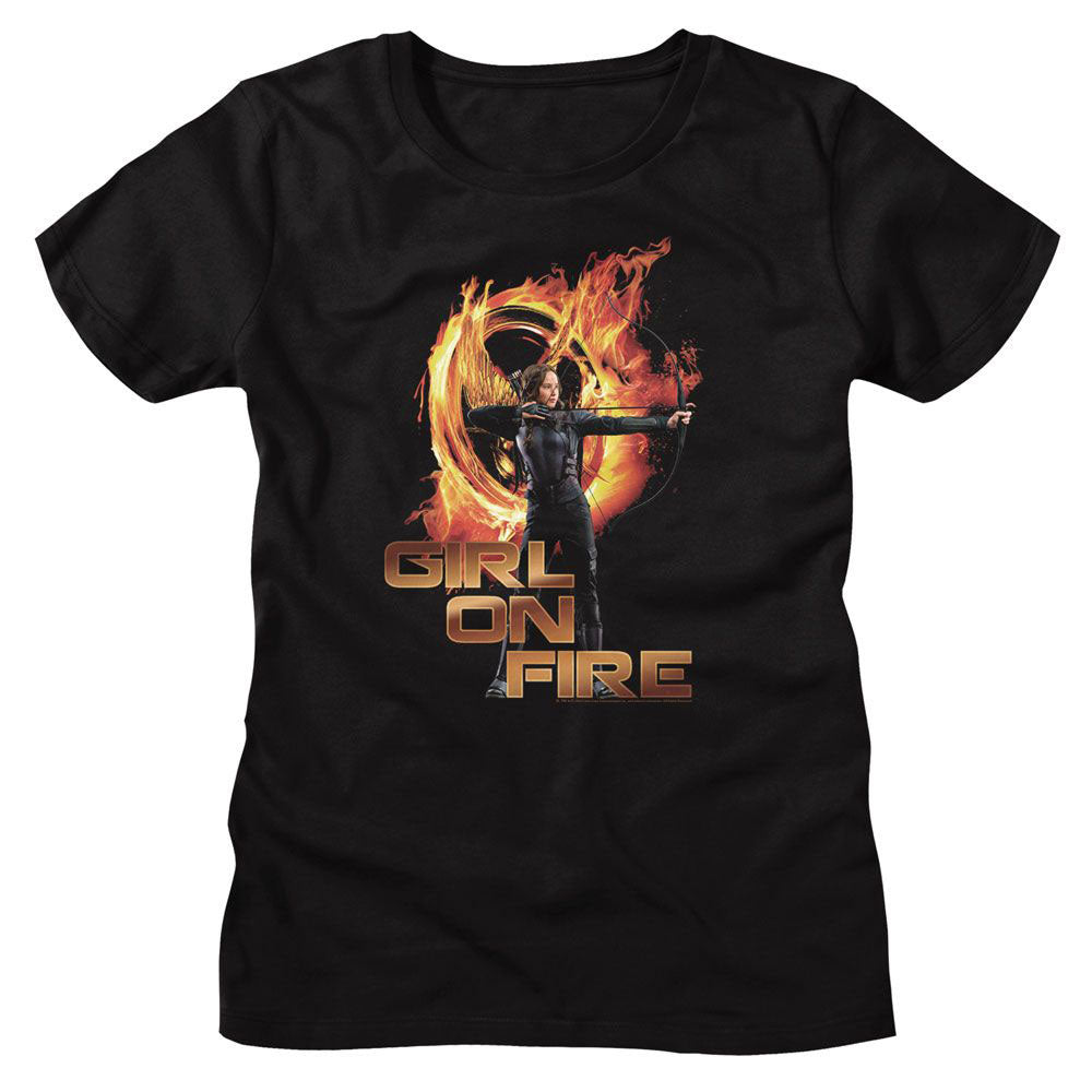 Hunger Games Girl On Fire Junior Top Front