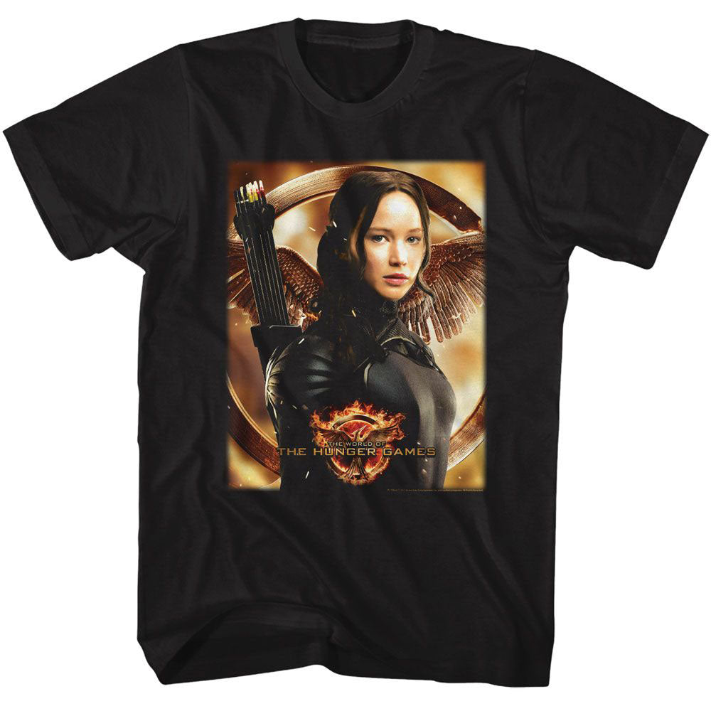 Hunger Games Katniss Mockingjay Bg T-shirt Front
