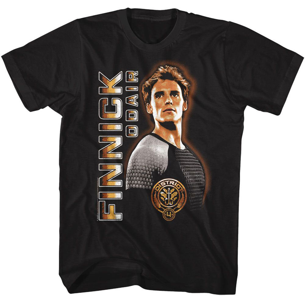 Hunger Games Finnick Vertical Text T-shirt Front