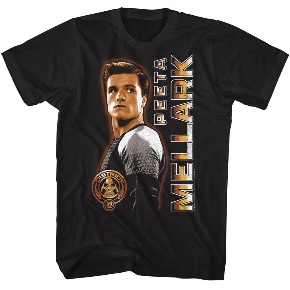 Hunger Games Peeta Vertical Text T-shirt Front