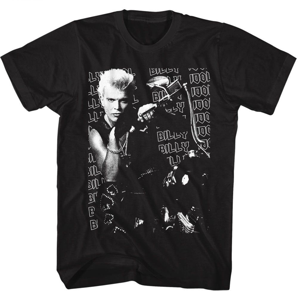 Billy Idol Motorcycle Photo T-shirt Front