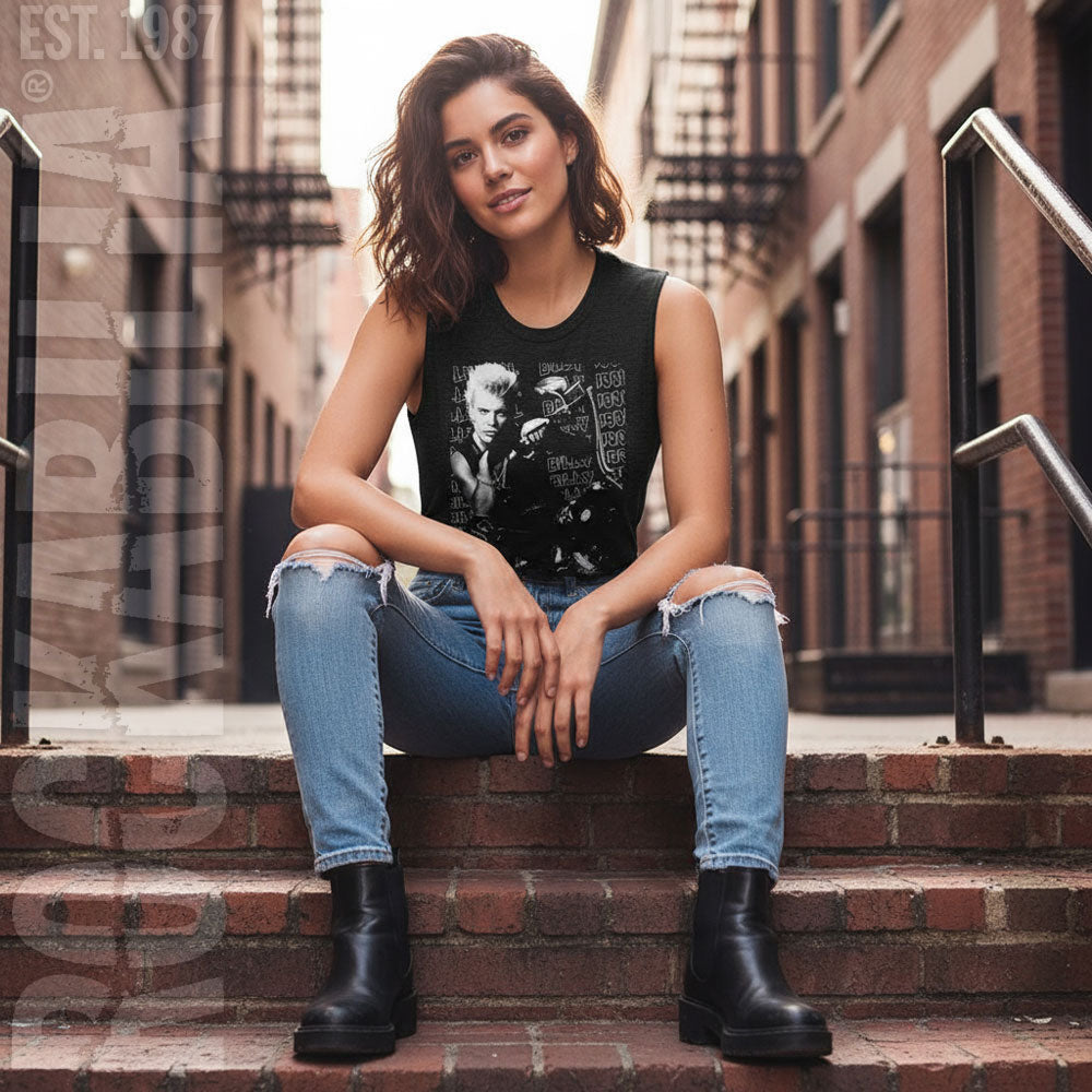 Billy Idol Motorcycle Photo Womens Tank Alt 2