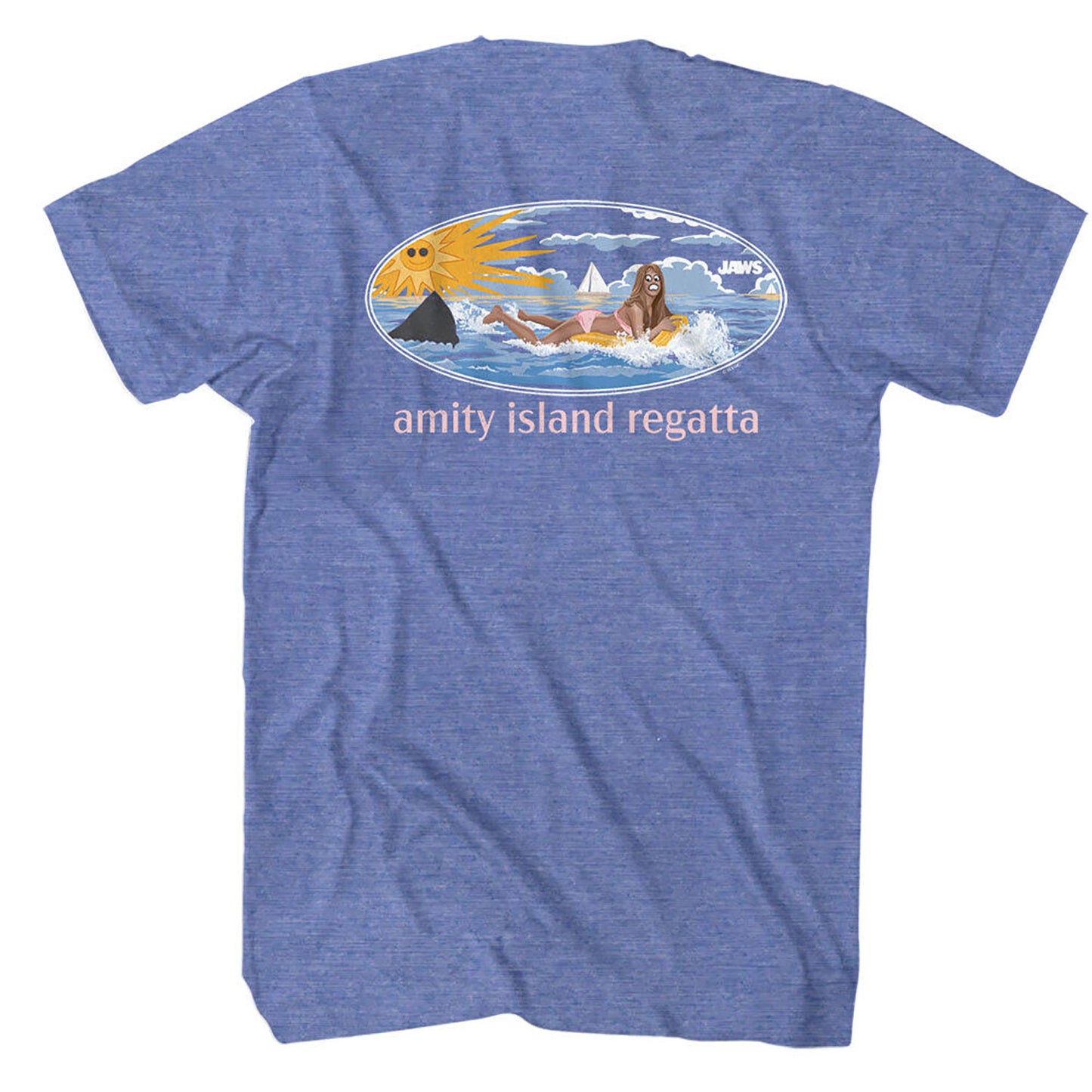 Jaws Girl On Float T-shirt Back