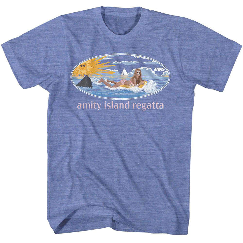 Jaws Girl On Float T-shirt Front