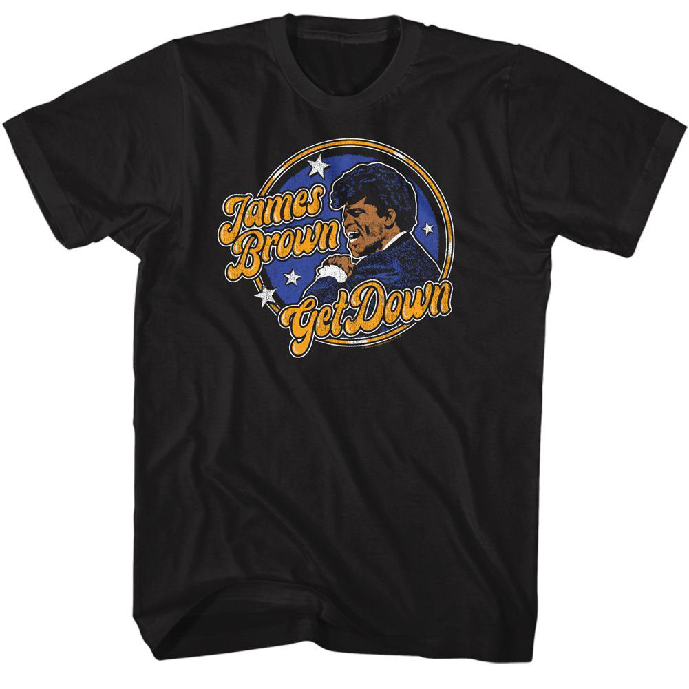 James Brown Get Down Circle T-shirt Front