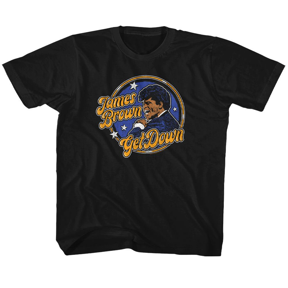 James Brown Get Down Circle Kids Childrens T-shirt Front