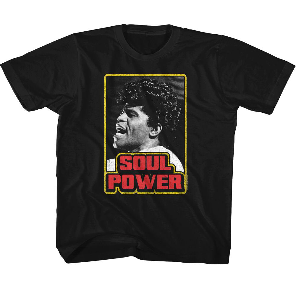 James Brown Soul Power Kids Childrens T-shirt Front