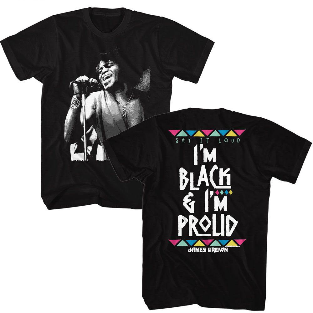 James Brown Black And Proud T-shirt Front