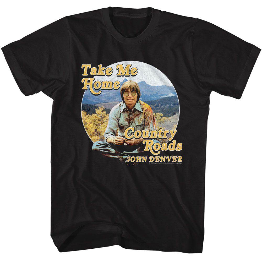 John Denver Circle Mountain Range T-shirt Front