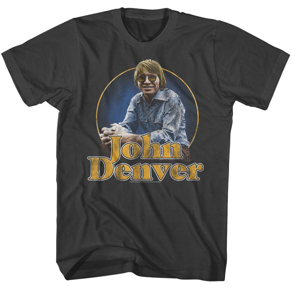 John Denver Sitting Photo T-shirt Front