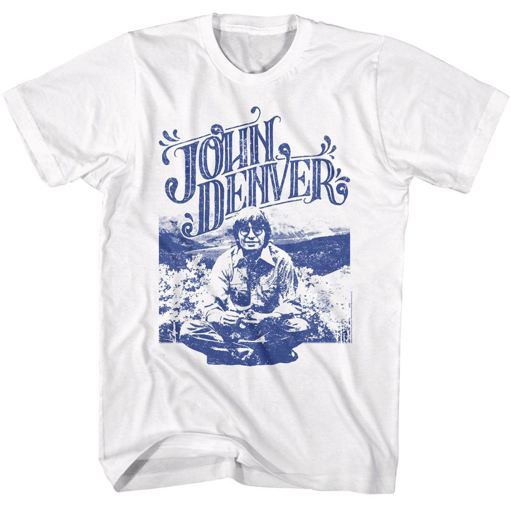 John Denver In Field Photo T-shirt Front