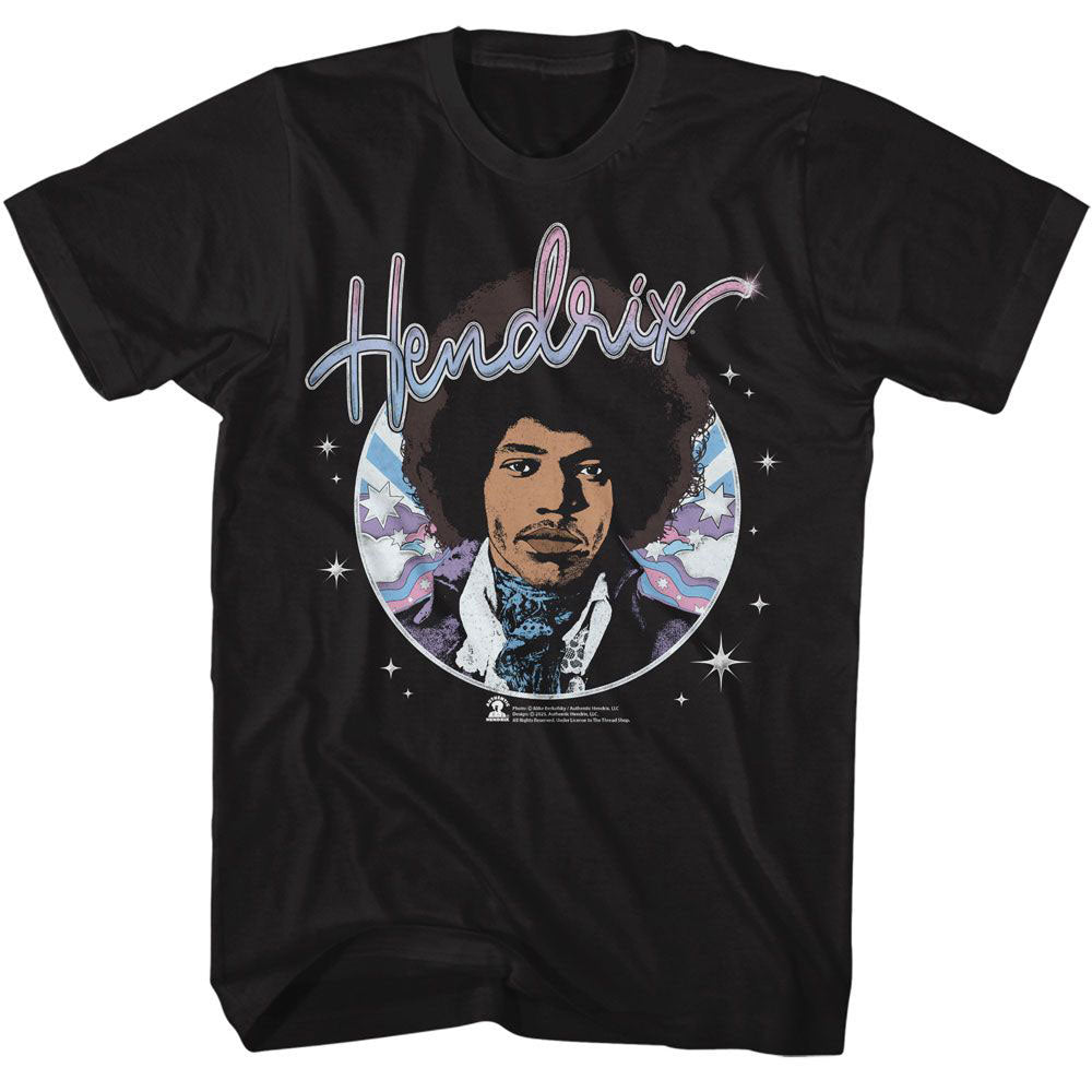 Jimi Hendrix Psychadelic Circle T-shirt Front