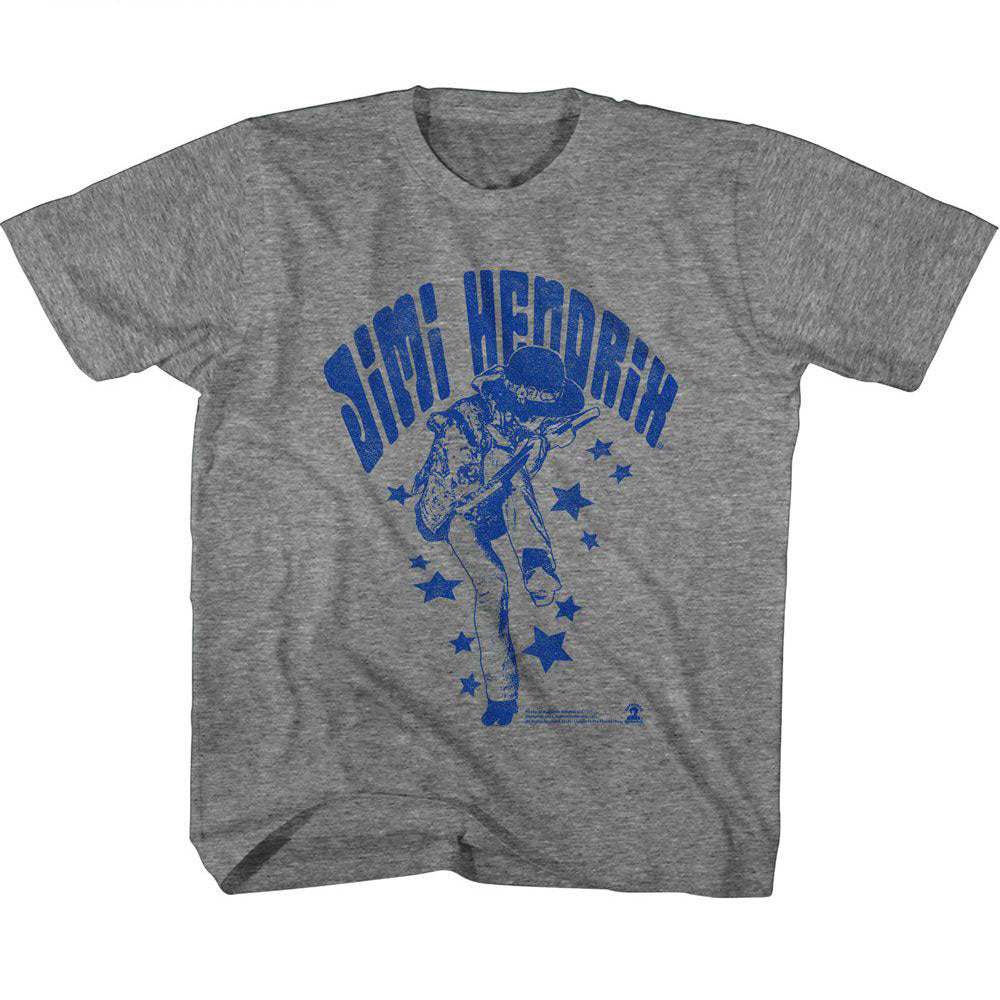 Jimi Hendrix Name And Stars Kids Childrens T-shirt Front
