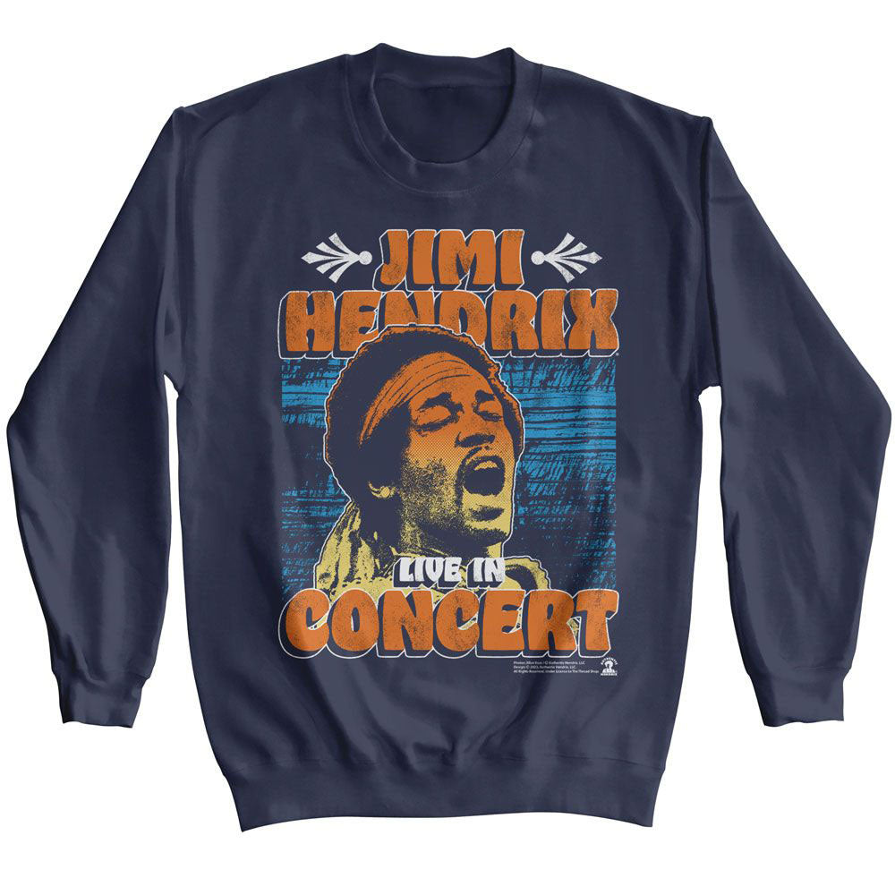 Jimi Hendrix In Concert Poster Sweatshirt Front