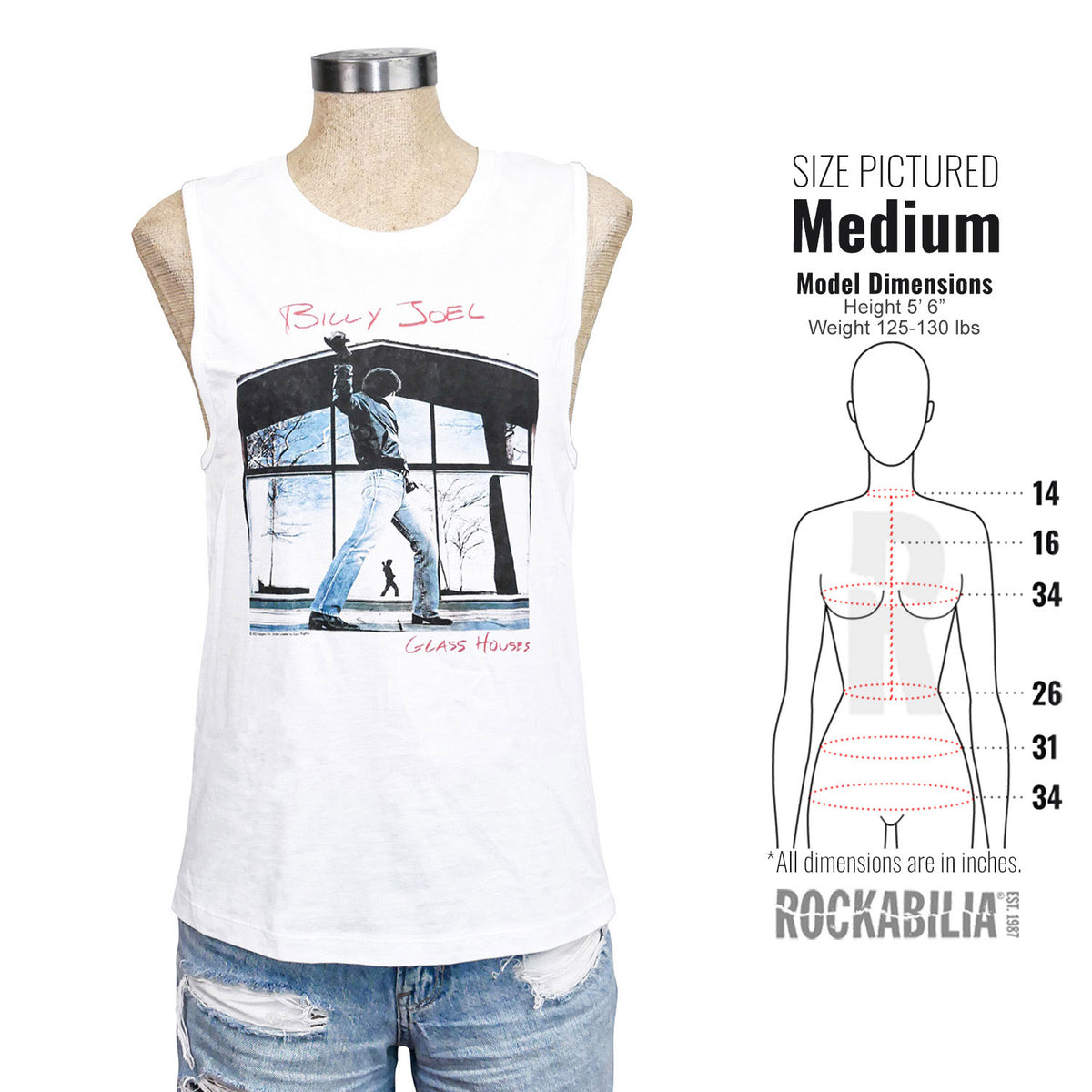 Billy Joel Glass Houses Womens Tank Alt 3