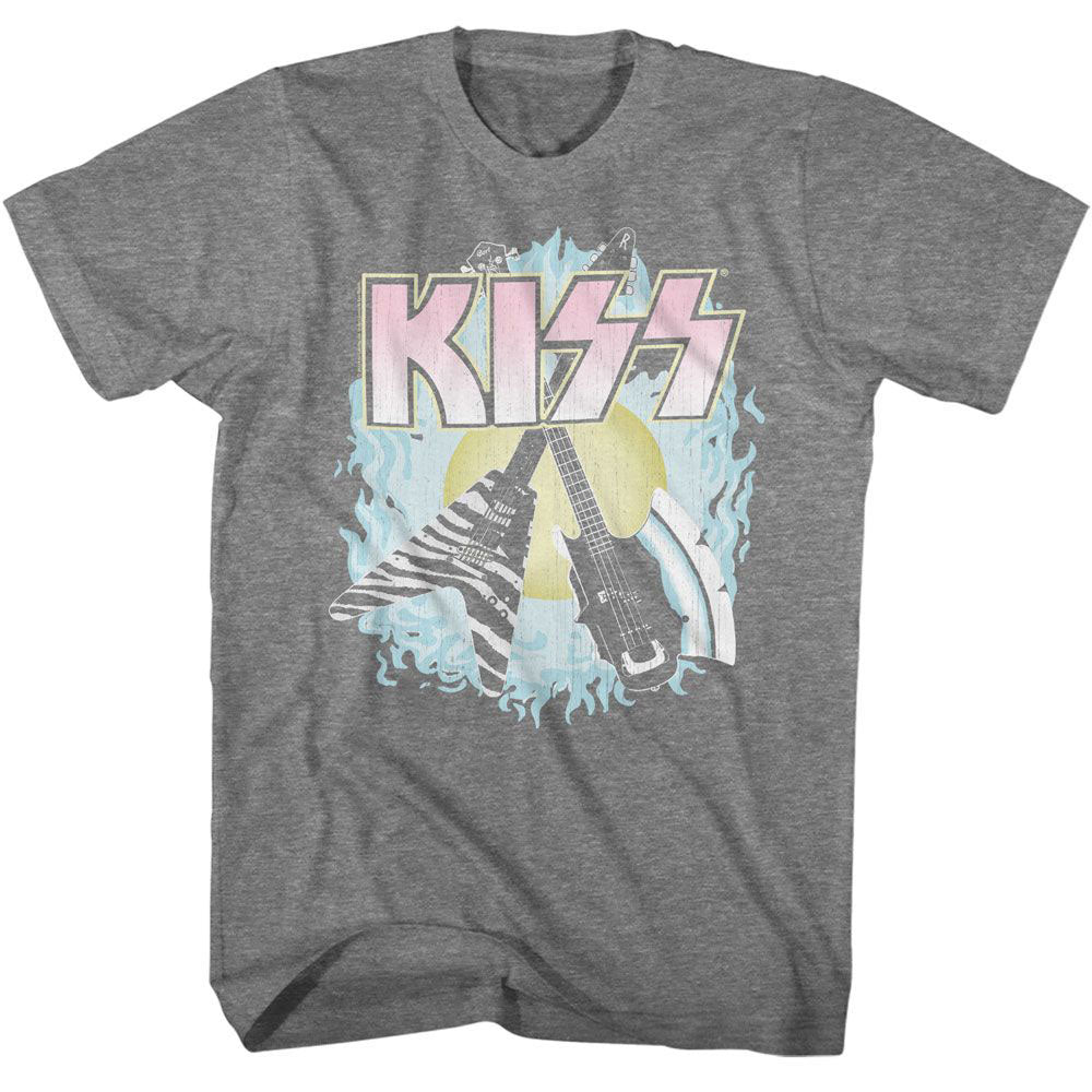 KISS Kiss Two Guitars T-shirt Front
