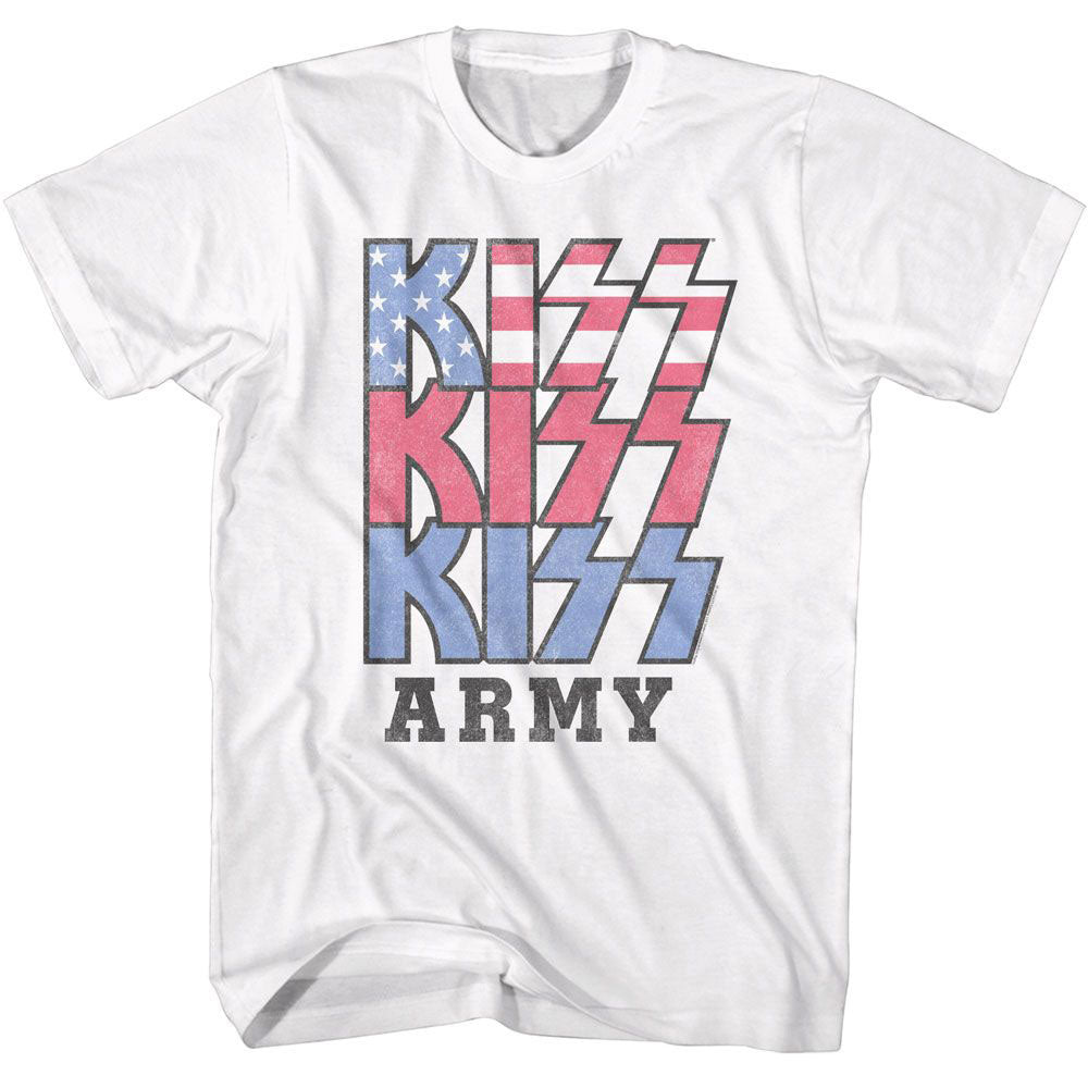 KISS Kiss Patriotic Logo T-shirt Front