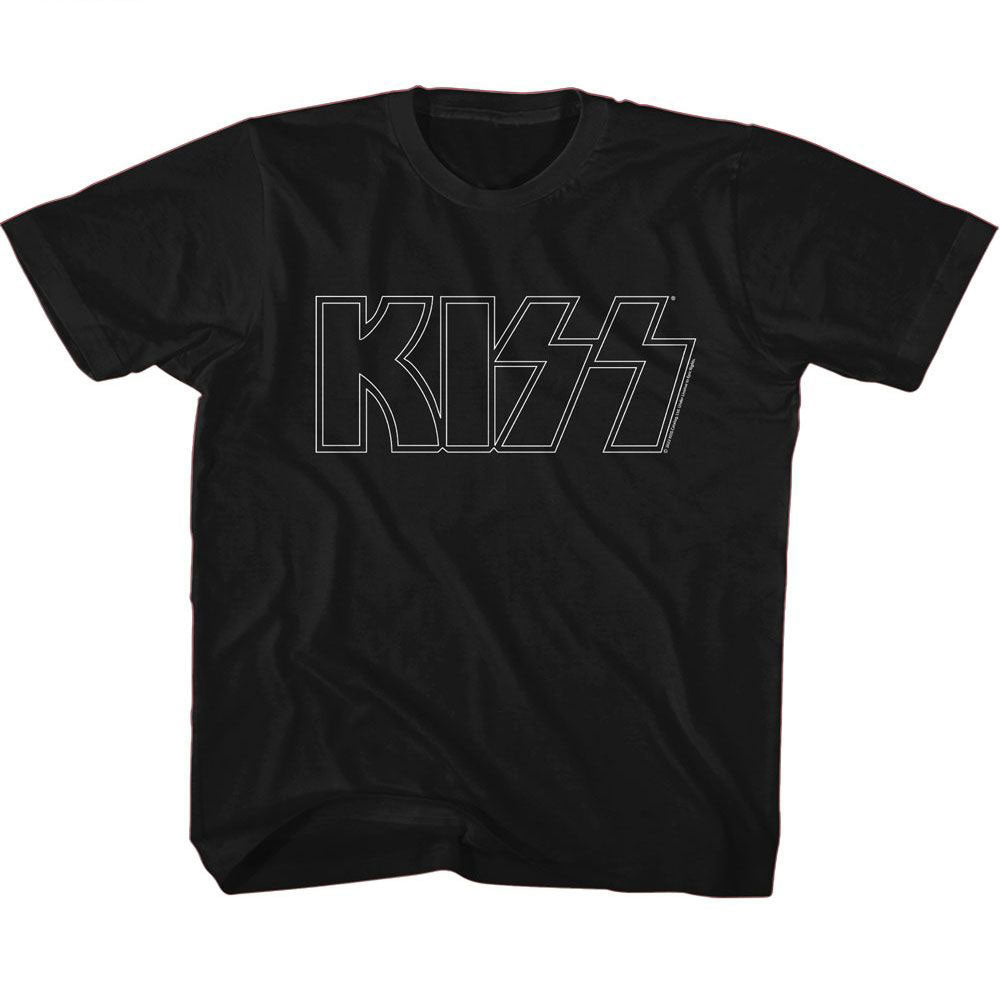 KISS Kiss Outline Kids Childrens T-shirt Front