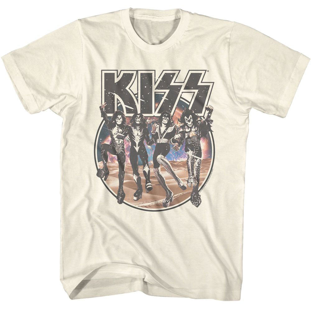 KISS Kiss Space Circle With Skeleton Band T-shirt Front