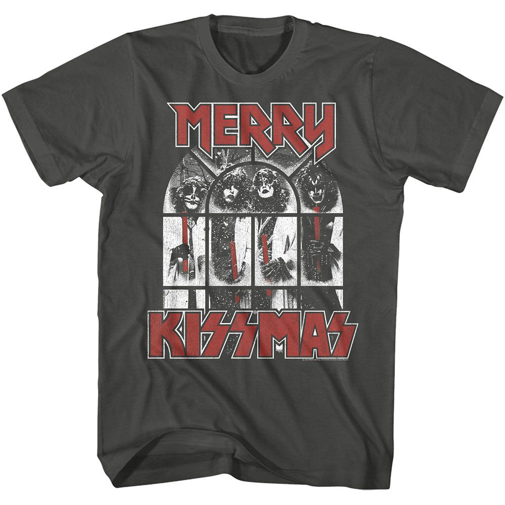 KISS Kiss Snowy Kissmas T-shirt Front