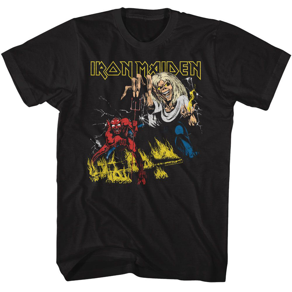 Iron Maiden Eddie Fire And Devil T-shirt Front