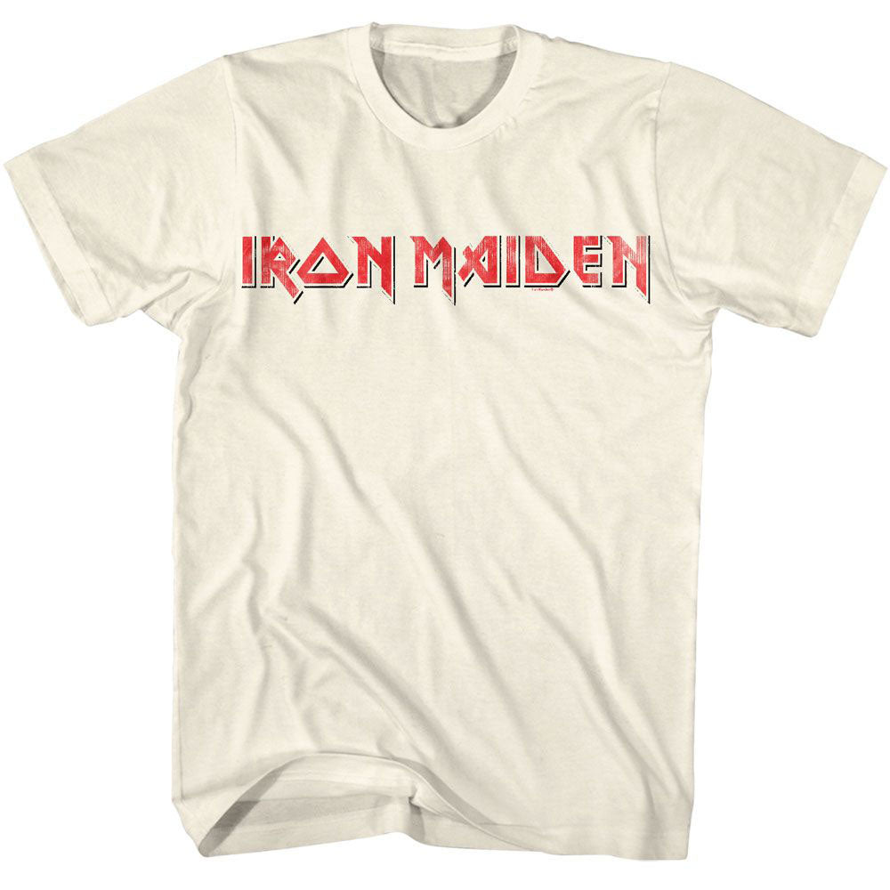 Iron Maiden Red Black Logo T-shirt Front