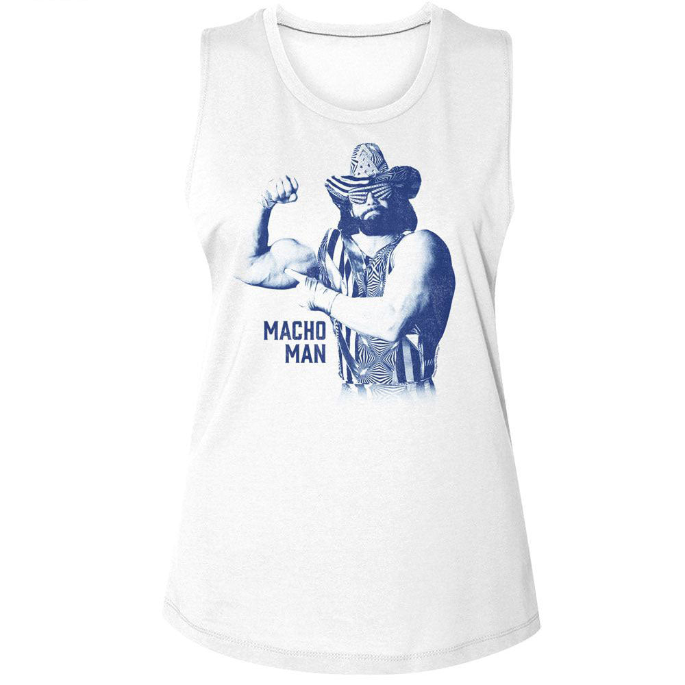 Macho Man Mono Womens Tank Front