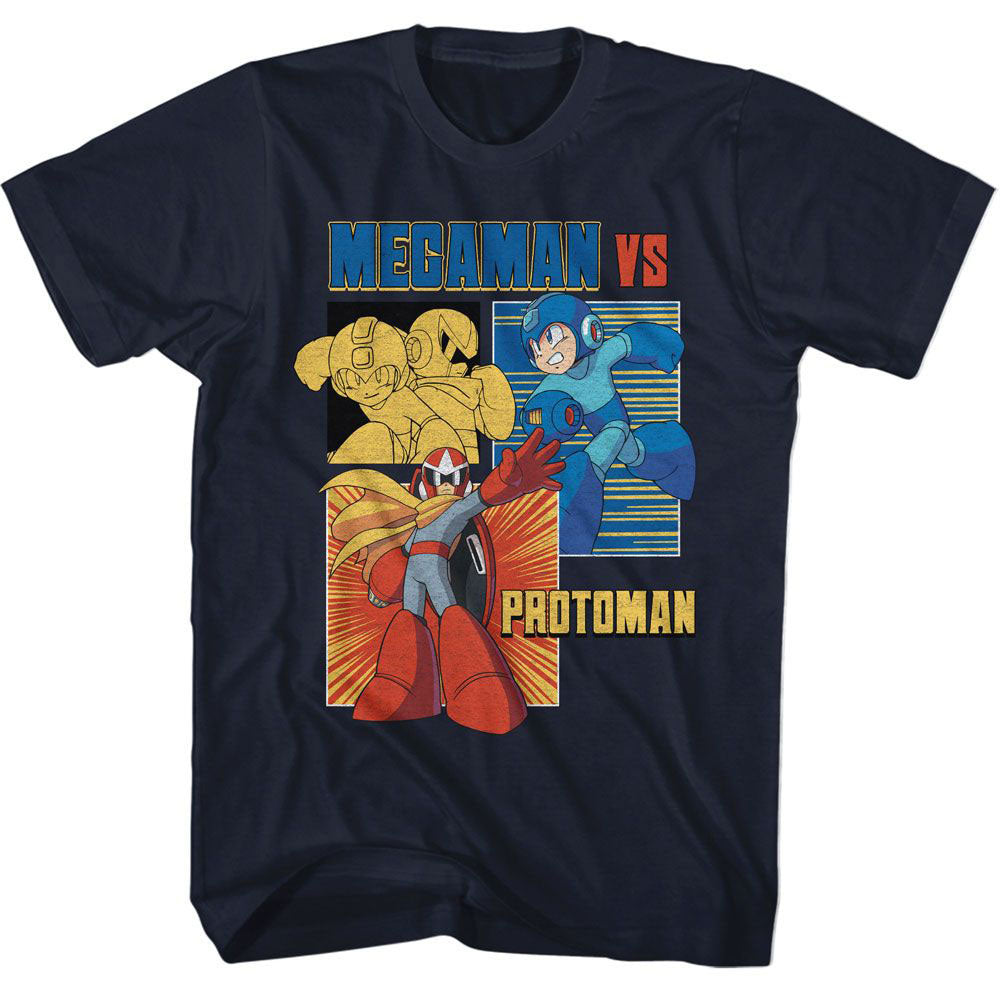 Mega Man Vs Protoman T-shirt Front
